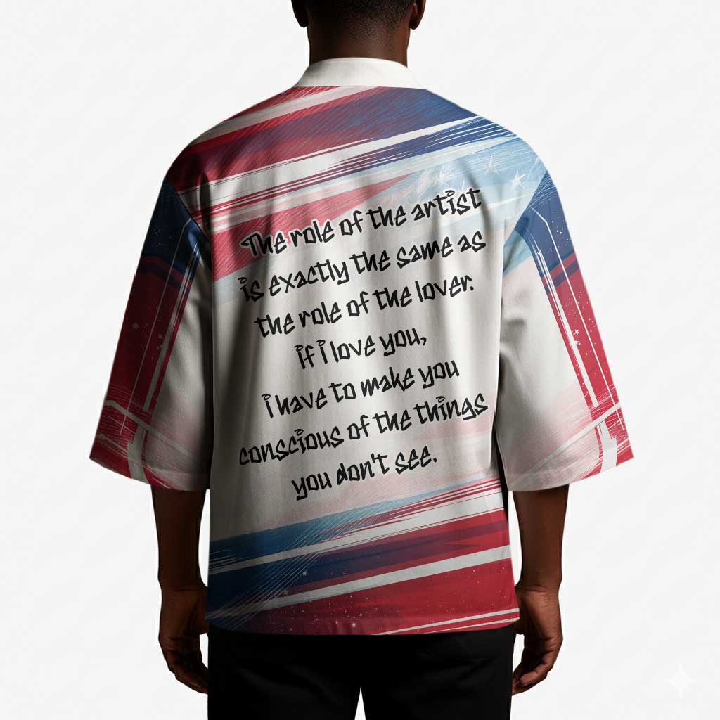 James Baldwin Kimono Artistic Portrait Quote on Love and Awareness Civil Rights Tribute - Wonder Print Shop