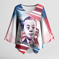 James Baldwin Kimono Sleeve Blouse Artistic Portrait Quote on Love and Awareness Civil Rights Tribute - Wonder Print Shop