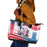 James Baldwin Leather Tote Bag Artistic Portrait Quote on Love and Awareness Civil Rights Tribute - Wonder Print Shop