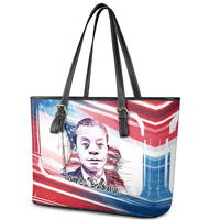 James Baldwin Leather Tote Bag Artistic Portrait Quote on Love and Awareness Civil Rights Tribute - Wonder Print Shop