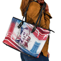 James Baldwin Leather Tote Bag Artistic Portrait Quote on Love and Awareness Civil Rights Tribute - Wonder Print Shop