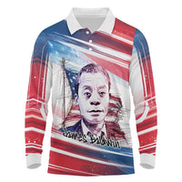 James Baldwin Long Sleeve Polo Shirt Artistic Portrait Quote on Love and Awareness Civil Rights Tribute - Wonder Print Shop