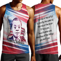 James Baldwin Men Tank Top Artistic Portrait Quote on Love and Awareness Civil Rights Tribute - Wonder Print Shop