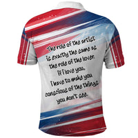 James Baldwin Polo Shirt Artistic Portrait Quote on Love and Awareness Civil Rights Tribute TS04