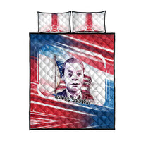 James Baldwin Quilt Bed Set Artistic Portrait Quote on Love and Awareness Civil Rights Tribute - Wonder Print Shop