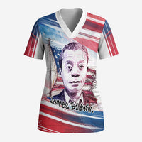 James Baldwin Scrub Top Artistic Portrait Quote on Love and Awareness Civil Rights Tribute - Wonder Print Shop
