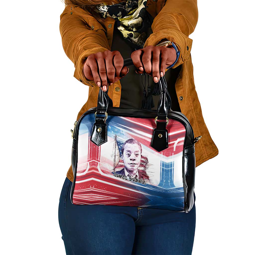 James Baldwin Shoulder Handbag Artistic Portrait Quote on Love and Awareness Civil Rights Tribute - Wonder Print Shop