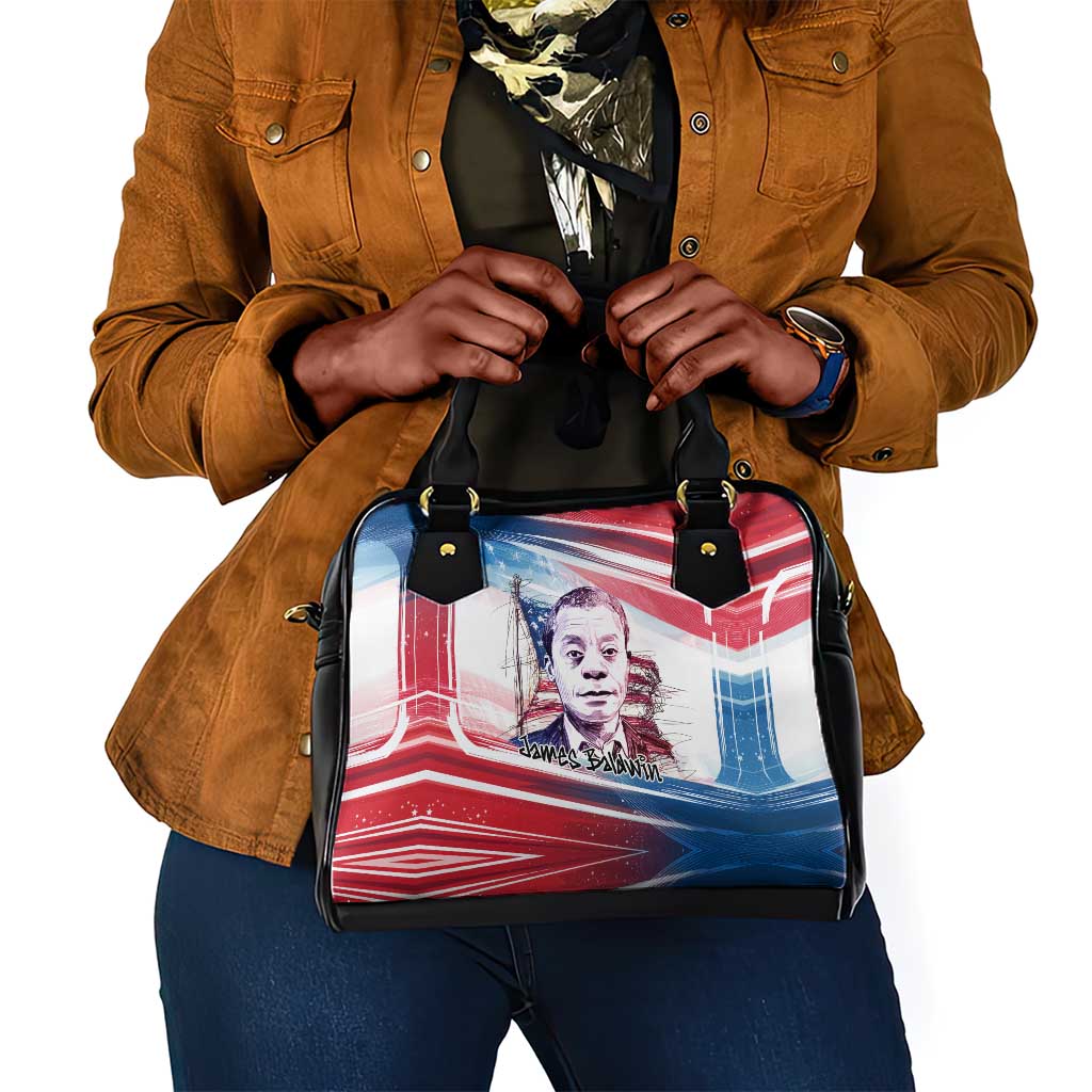James Baldwin Shoulder Handbag Artistic Portrait Quote on Love and Awareness Civil Rights Tribute - Wonder Print Shop