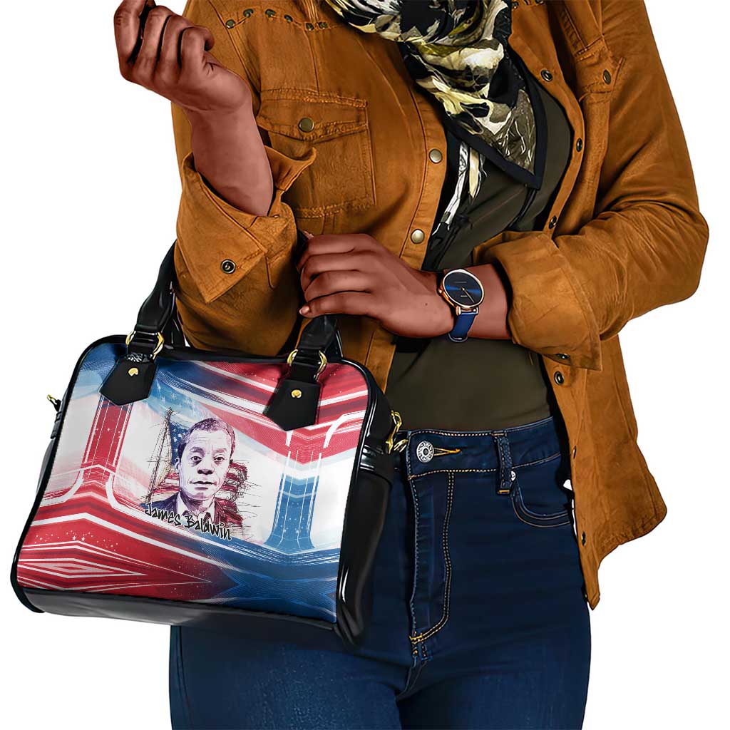 James Baldwin Shoulder Handbag Artistic Portrait Quote on Love and Awareness Civil Rights Tribute - Wonder Print Shop