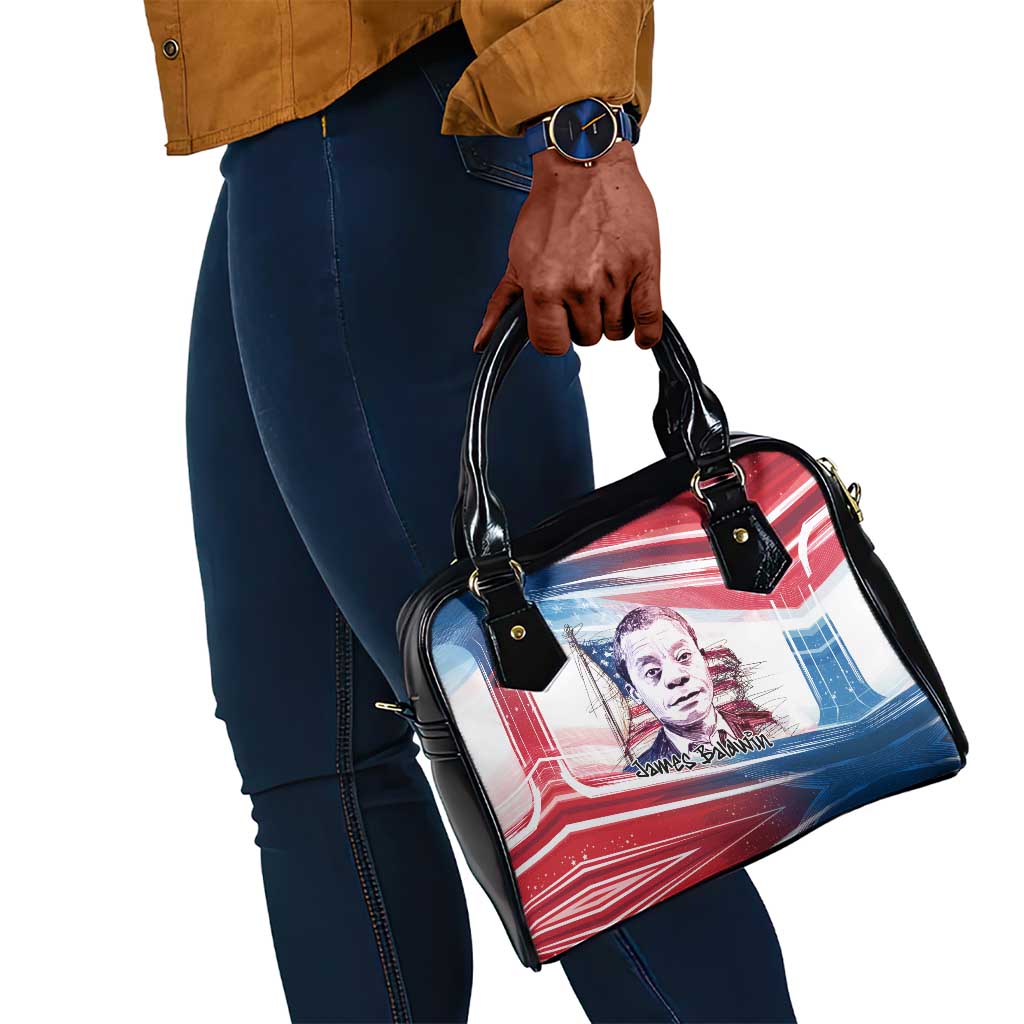 James Baldwin Shoulder Handbag Artistic Portrait Quote on Love and Awareness Civil Rights Tribute - Wonder Print Shop