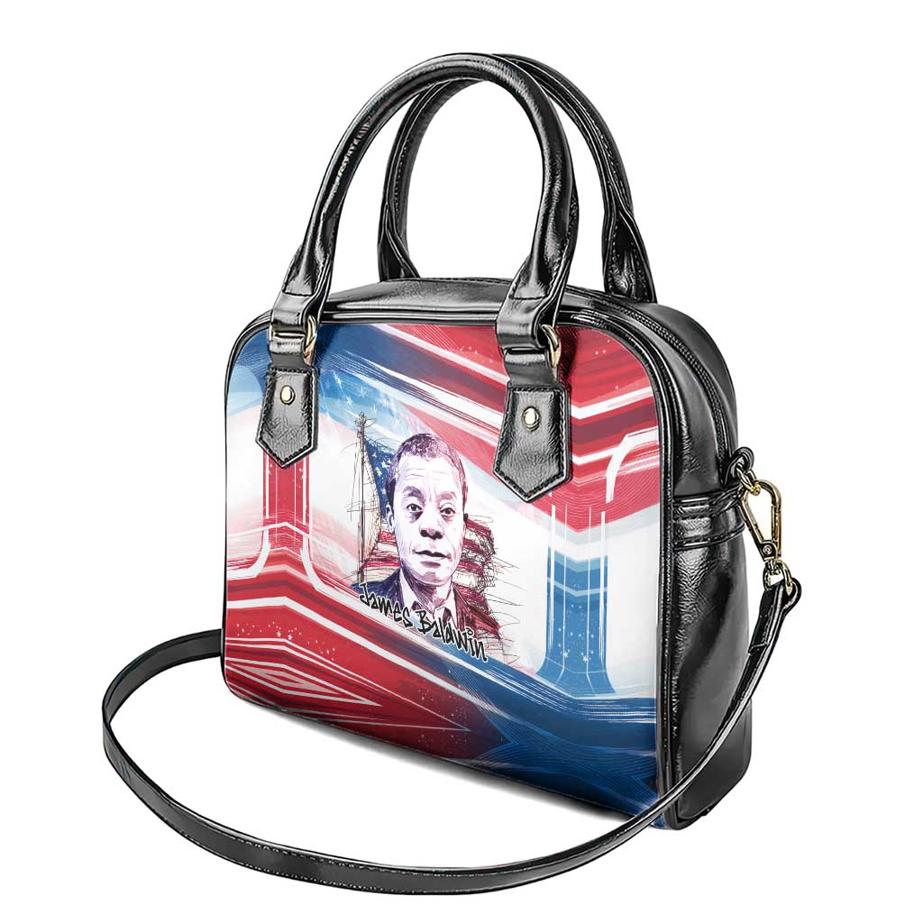 James Baldwin Shoulder Handbag Artistic Portrait Quote on Love and Awareness Civil Rights Tribute - Wonder Print Shop