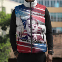 James Baldwin Sleeveless Puffer Jacket Artistic Portrait Quote on Love and Awareness Civil Rights Tribute - Wonder Print Shop