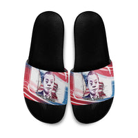 James Baldwin Slide Sandals Artistic Portrait Quote on Love and Awareness Civil Rights Tribute - Wonder Print Shop