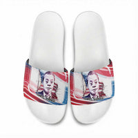 James Baldwin Slide Sandals Artistic Portrait Quote on Love and Awareness Civil Rights Tribute - Wonder Print Shop