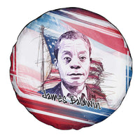 James Baldwin Spare Tire Cover Artistic Portrait Quote on Love and Awareness Civil Rights Tribute - Wonder Print Shop