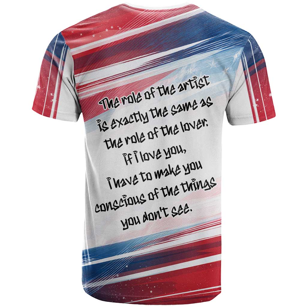 James Baldwin T shirt Artistic Portrait Quote on Love and Awareness Civil Rights Tribute TS04