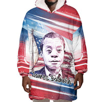 James Baldwin Wearable Blanket Hoodie Artistic Portrait Quote on Love and Awareness Civil Rights Tribute - Wonder Print Shop