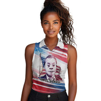 James Baldwin Women Sleeveless Polo Shirt Artistic Portrait Quote on Love and Awareness Civil Rights Tribute - Wonder Print Shop
