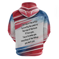 James Baldwin Zip Hoodie Artistic Portrait Quote on Love and Awareness Civil Rights Tribute - Wonder Print Shop