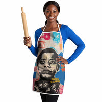 James Baldwin Apron Colorful Graffiti Style Portrait The Fire Next Time Text Bold Civil Rights Tribute - Wonder Print Shop