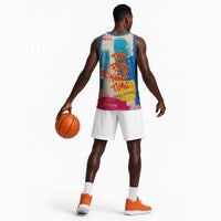 James Baldwin Basketball Jersey Colorful Graffiti Style Portrait The Fire Next Time Text Bold Civil Rights Tribute - Wonder Print Shop
