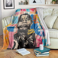 James Baldwin Blanket Colorful Graffiti Style Portrait The Fire Next Time Text Bold Civil Rights Tribute - Wonder Print Shop