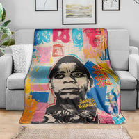 James Baldwin Blanket Colorful Graffiti Style Portrait The Fire Next Time Text Bold Civil Rights Tribute - Wonder Print Shop