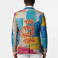 James Baldwin Blazer Colorful Graffiti Style Portrait The Fire Next Time Text Bold Civil Rights Tribute - Wonder Print Shop