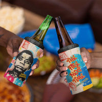 James Baldwin 4 in 1 Can Cooler Tumbler Colorful Graffiti Style Portrait The Fire Next Time Text Bold Civil Rights Tribute - Wonder Print Shop