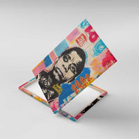 James Baldwin Canvas Wall Art Colorful Graffiti Style Portrait The Fire Next Time Text Bold Civil Rights Tribute - Wonder Print Shop