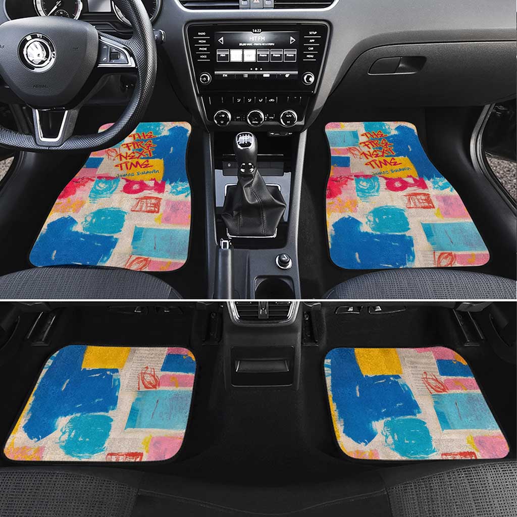 James Baldwin Car Mats Colorful Graffiti Style Portrait The Fire Next Time Text Bold Civil Rights Tribute - Wonder Print Shop