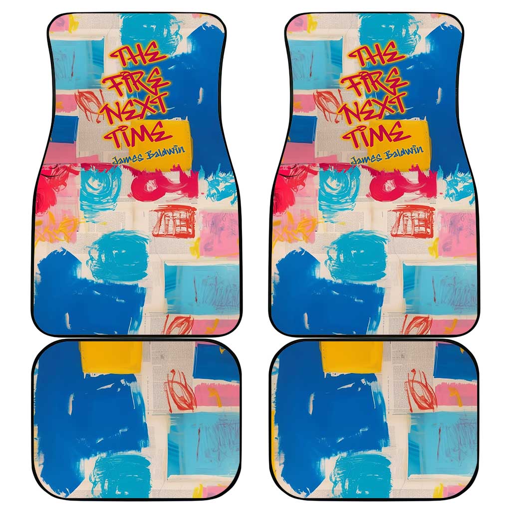 James Baldwin Car Mats Colorful Graffiti Style Portrait The Fire Next Time Text Bold Civil Rights Tribute - Wonder Print Shop