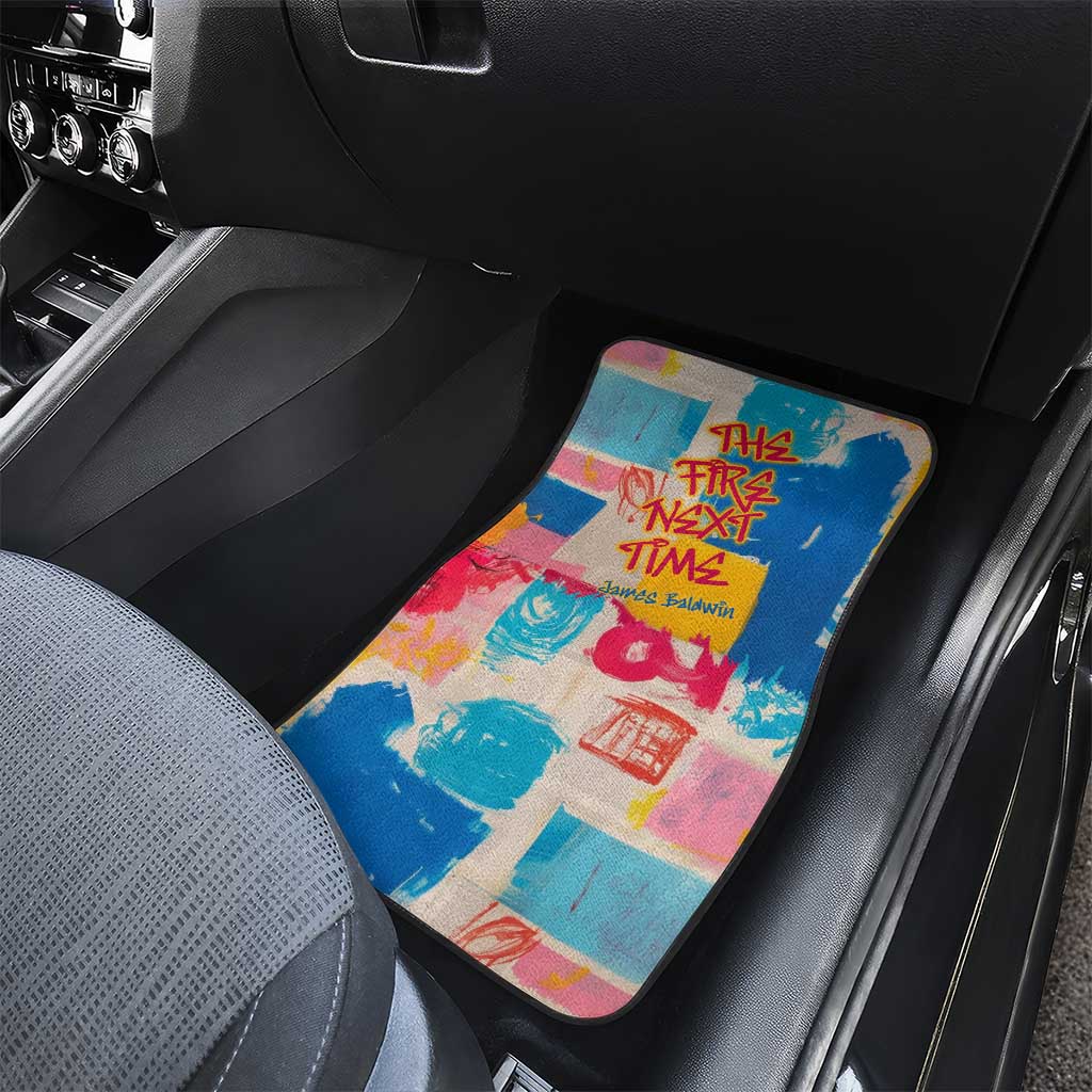 James Baldwin Car Mats Colorful Graffiti Style Portrait The Fire Next Time Text Bold Civil Rights Tribute - Wonder Print Shop