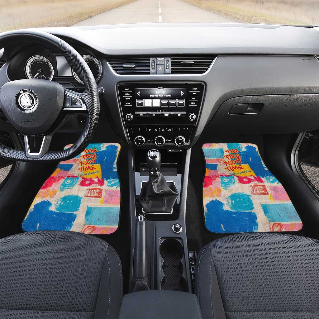 James Baldwin Car Mats Colorful Graffiti Style Portrait The Fire Next Time Text Bold Civil Rights Tribute - Wonder Print Shop