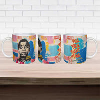 James Baldwin Ceramic Mug Colorful Graffiti Style Portrait The Fire Next Time Text Bold Civil Rights Tribute - Wonder Print Shop