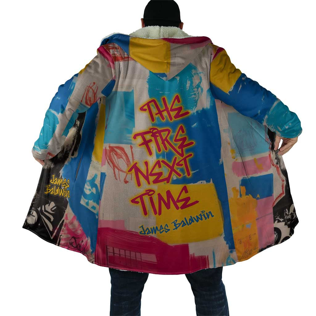 James Baldwin Cloak Colorful Graffiti Style Portrait The Fire Next Time Text Bold Civil Rights Tribute - Wonder Print Shop