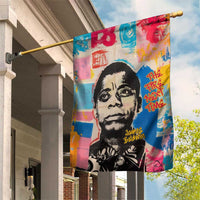 James Baldwin Garden Flag Colorful Graffiti Style Portrait The Fire Next Time Text Bold Civil Rights Tribute - Wonder Print Shop