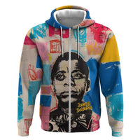 James Baldwin Hoodie Colorful Graffiti Style Portrait The Fire Next Time Text Bold Civil Rights Tribute - Wonder Print Shop