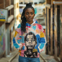 James Baldwin Hoodie Colorful Graffiti Style Portrait The Fire Next Time Text Bold Civil Rights Tribute - Wonder Print Shop