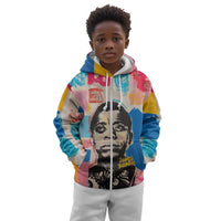 James Baldwin Kid Hoodie Colorful Graffiti Style Portrait The Fire Next Time Text Bold Civil Rights Tribute - Wonder Print Shop