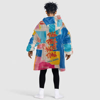 James Baldwin Kid Wearable Blanket Hoodie Colorful Graffiti Style Portrait The Fire Next Time Text Bold Civil Rights Tribute - Wonder Print Shop