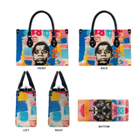 James Baldwin Leather Bag Colorful Graffiti Style Portrait The Fire Next Time Text Bold Civil Rights Tribute - Wonder Print Shop