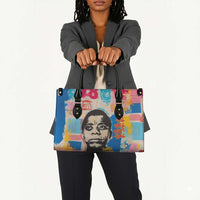 James Baldwin Leather Bag Colorful Graffiti Style Portrait The Fire Next Time Text Bold Civil Rights Tribute - Wonder Print Shop