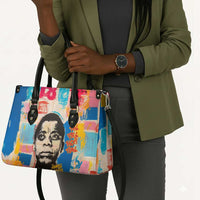 James Baldwin Leather Bag Colorful Graffiti Style Portrait The Fire Next Time Text Bold Civil Rights Tribute - Wonder Print Shop
