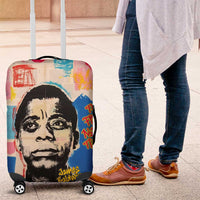 James Baldwin Luggage Cover Colorful Graffiti Style Portrait The Fire Next Time Text Bold Civil Rights Tribute - Wonder Print Shop