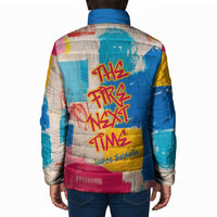 James Baldwin Padded Jacket Colorful Graffiti Style Portrait The Fire Next Time Text Bold Civil Rights Tribute - Wonder Print Shop