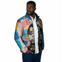 James Baldwin Padded Jacket Colorful Graffiti Style Portrait The Fire Next Time Text Bold Civil Rights Tribute - Wonder Print Shop