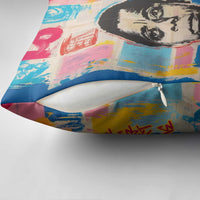 James Baldwin Pillow Cover Colorful Graffiti Style Portrait The Fire Next Time Text Bold Civil Rights Tribute - Wonder Print Shop