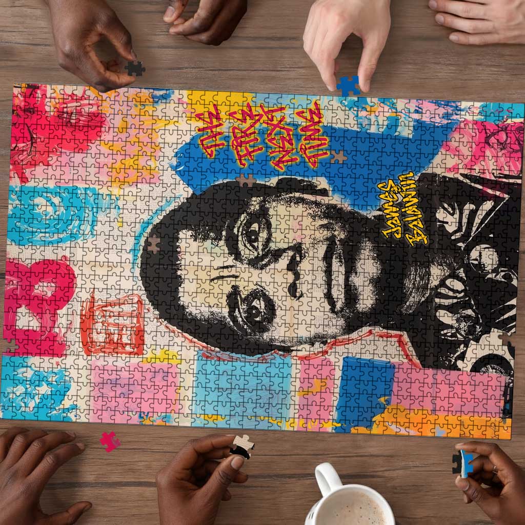 James Baldwin Puzzle Colorful Graffiti Style Portrait The Fire Next Time Text Bold Civil Rights Tribute - Wonder Print Shop