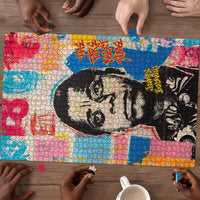 James Baldwin Puzzle Colorful Graffiti Style Portrait The Fire Next Time Text Bold Civil Rights Tribute - Wonder Print Shop